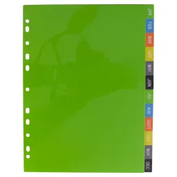 Eco A4 50% Recycled January - December Index File Dividers 
