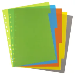 Eco A4 50% Recycled Set 5 Wide Index File Dividers