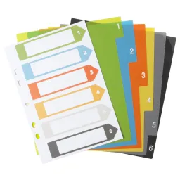 Eco A5 50% Recycled Set 6 Wide Index File Dividers 