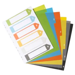 A4 50% Recycled Set 6 Wide Index File Dividers (1)