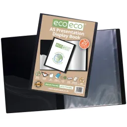 A5 50% Recycled 20 Pocket Presentation Display Book (1)