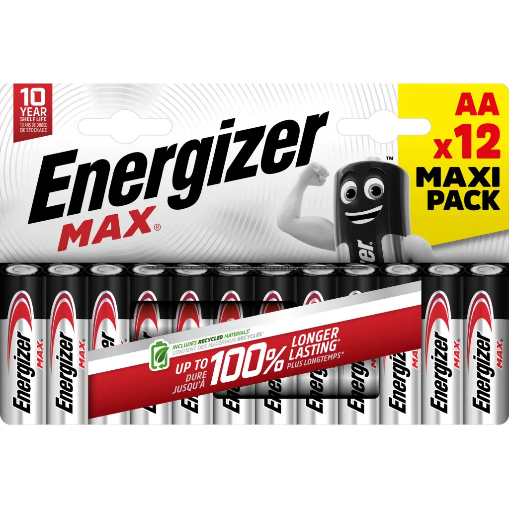 Energizer Max AA Battery Pack of 12 AAENEB12