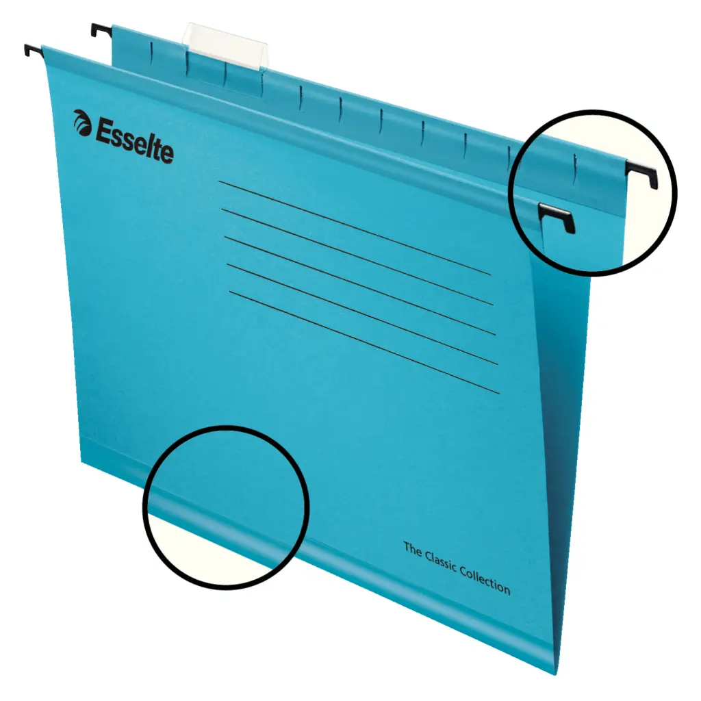 Esselte Classic Reinforced Suspension File Blue (25)