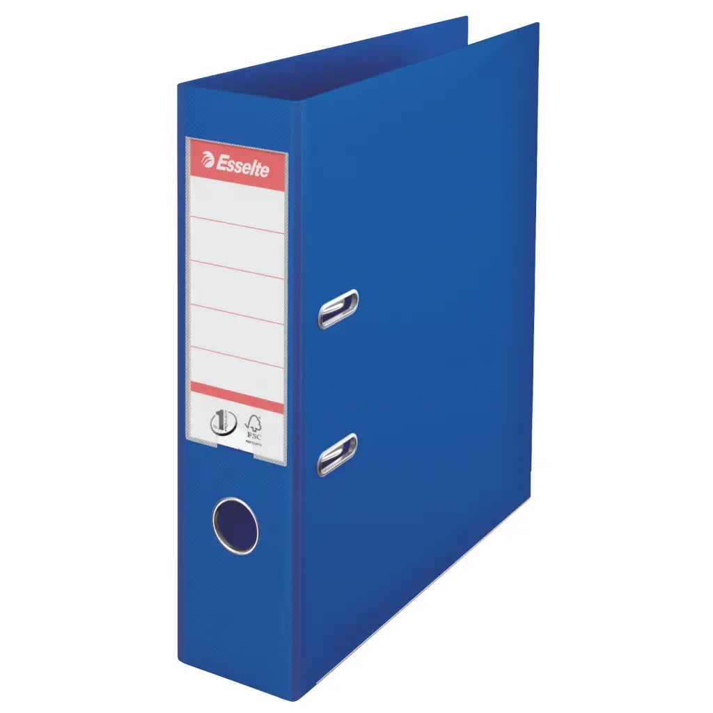 Esselte No.1 A4 Lever Arch File PP 30% Pre-Consumer Recycled Foil 75mm Blue (10)