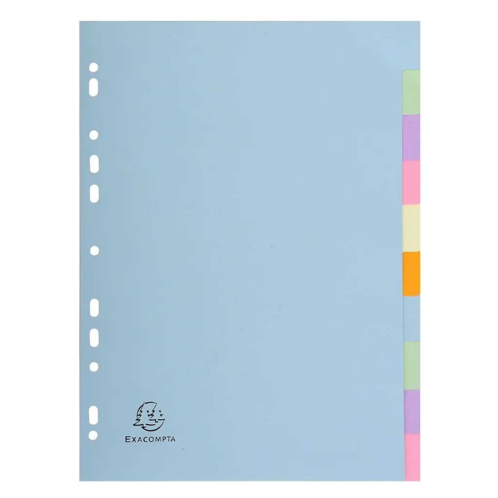Exacompta Forever 170 GSM Recycled Pastel Dividers A4 10 Part