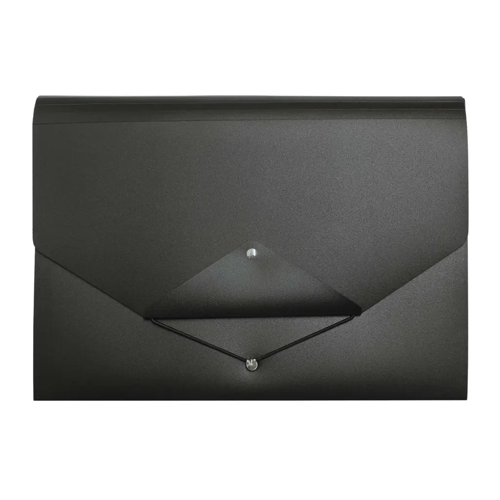 Expanding File 13 Pocket Triangle Flap Black