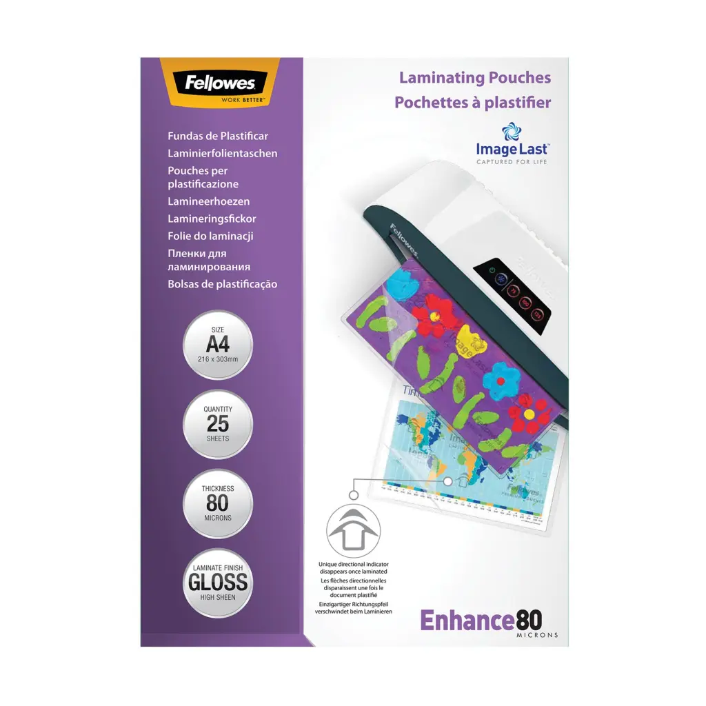 Fellowes Il Laminating Pouch 80mic A4 25pk