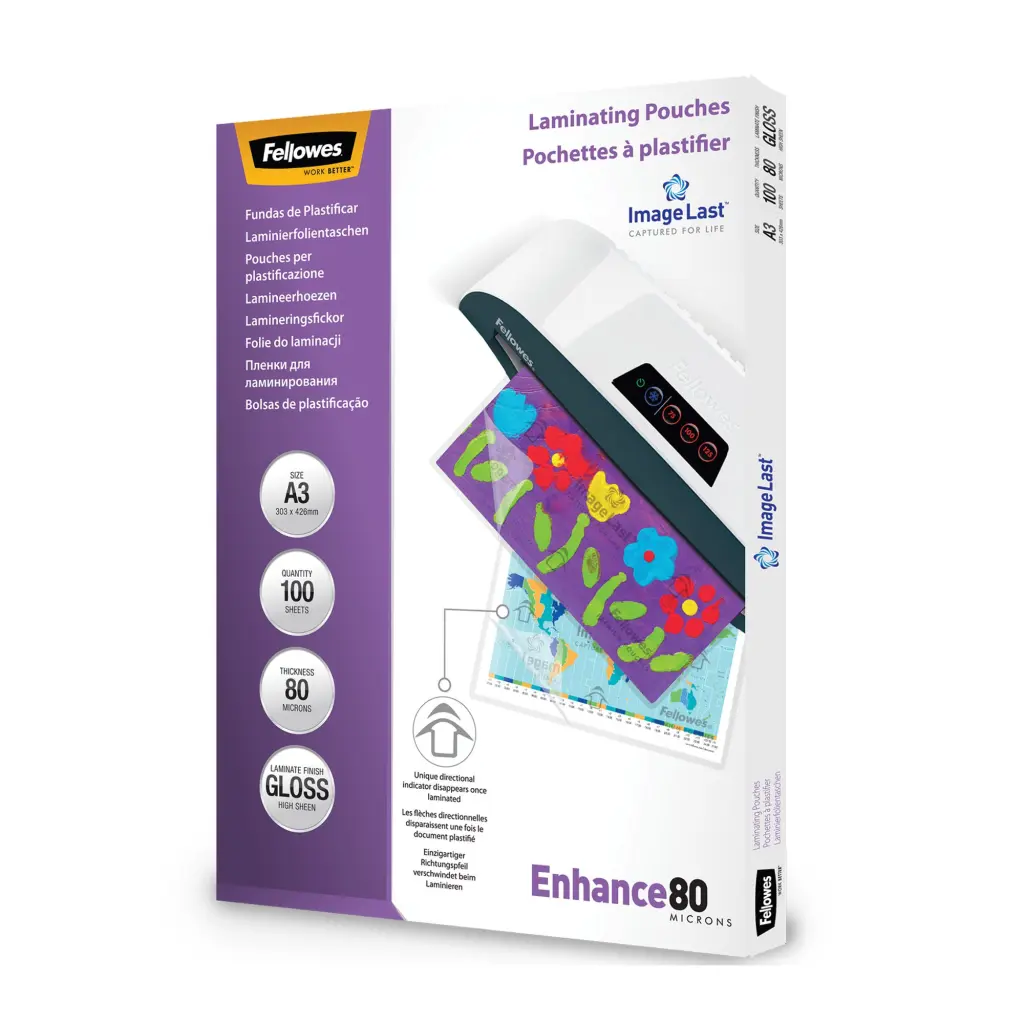 Fellowes Il Laminating Pouch A3 80mic 100pk