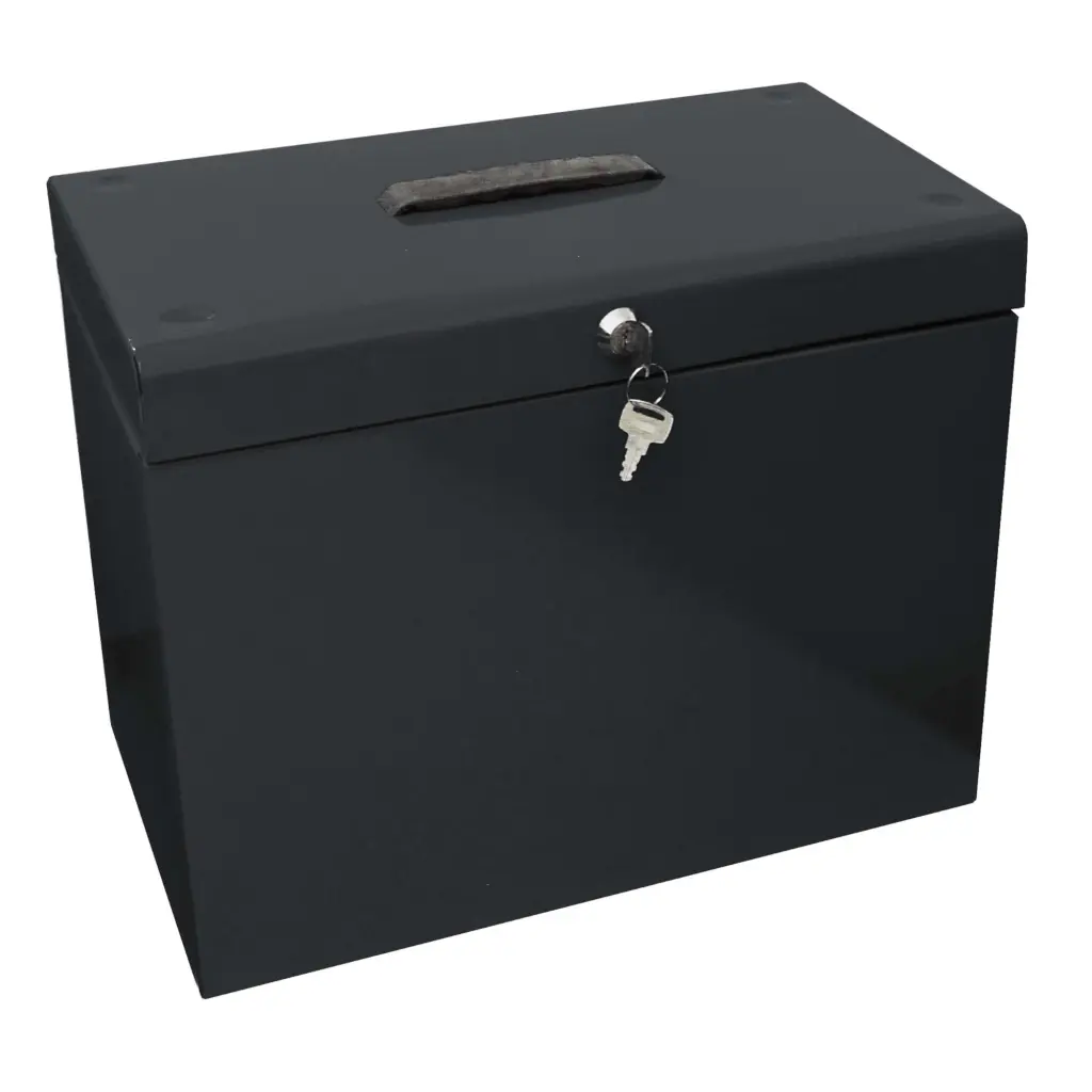 File Box with 5 Suspension Files - A4 Black