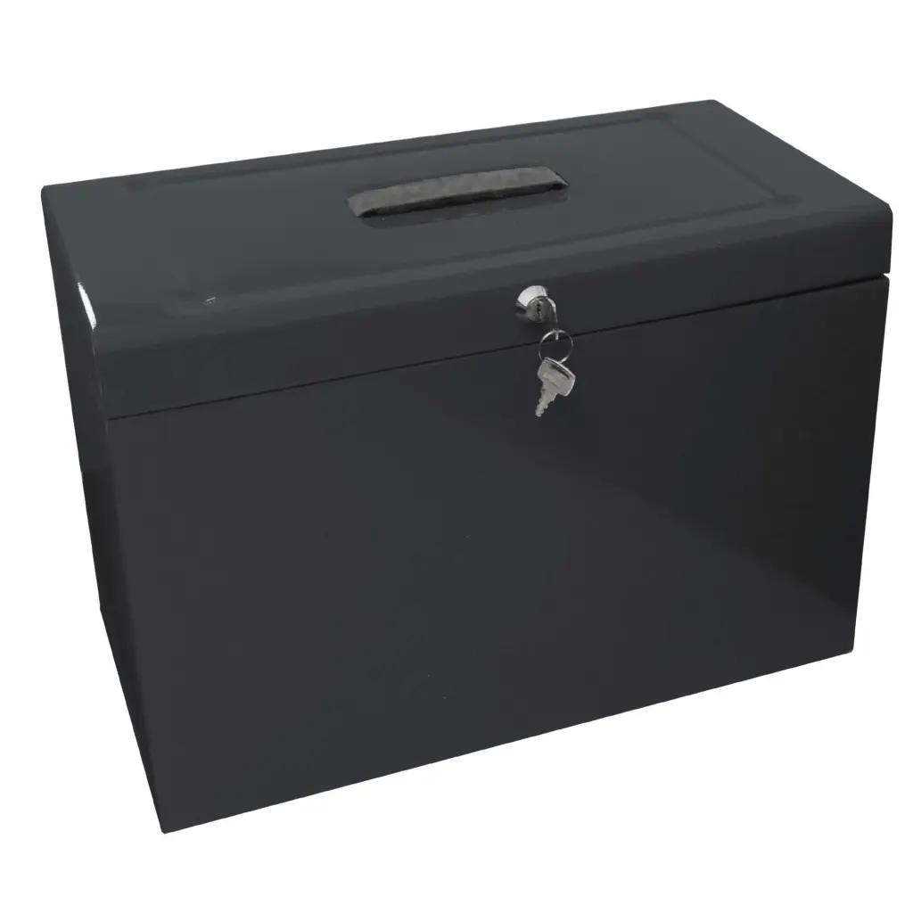 File Box with 5 Suspension Files - Foolscap Black