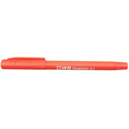Fineliner Pen 0.4mm Red Pack of 10