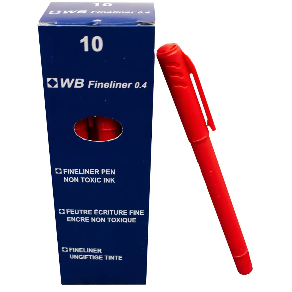 Fineliner Pen 0.4mm Red