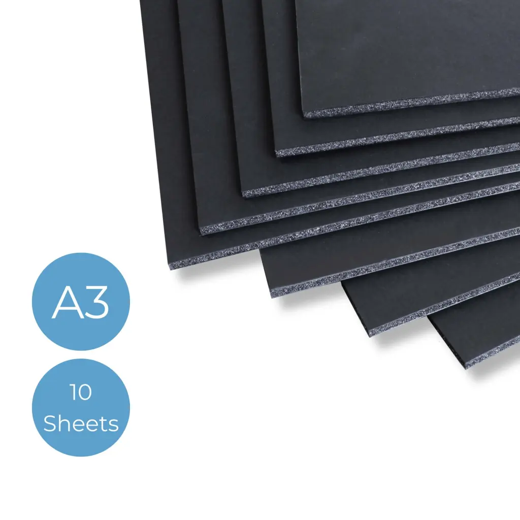 Foamboard Black 5mm A3 (297 x 420mm) 10pk