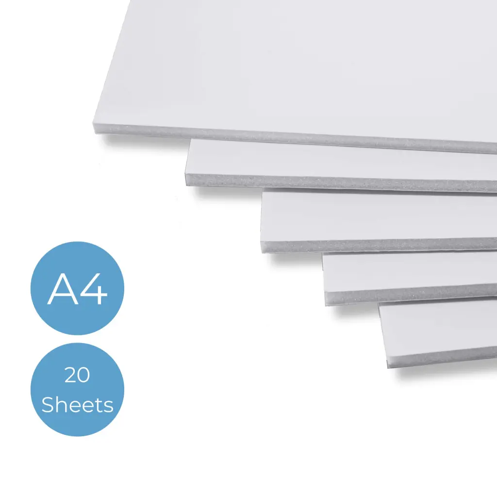 Foamboard White 5mm A4 (210 x 297mm) 20pk