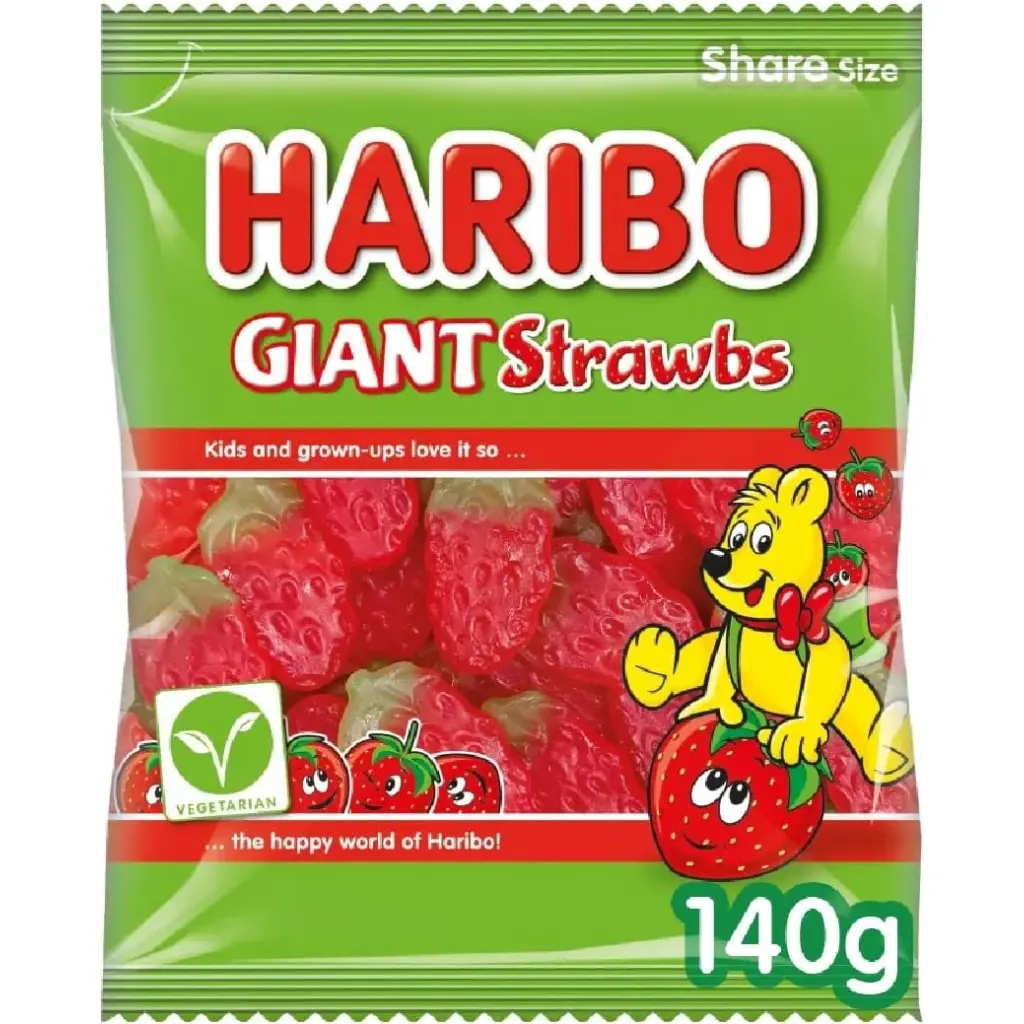 HARIBO Giant Strawberries 140g (12)