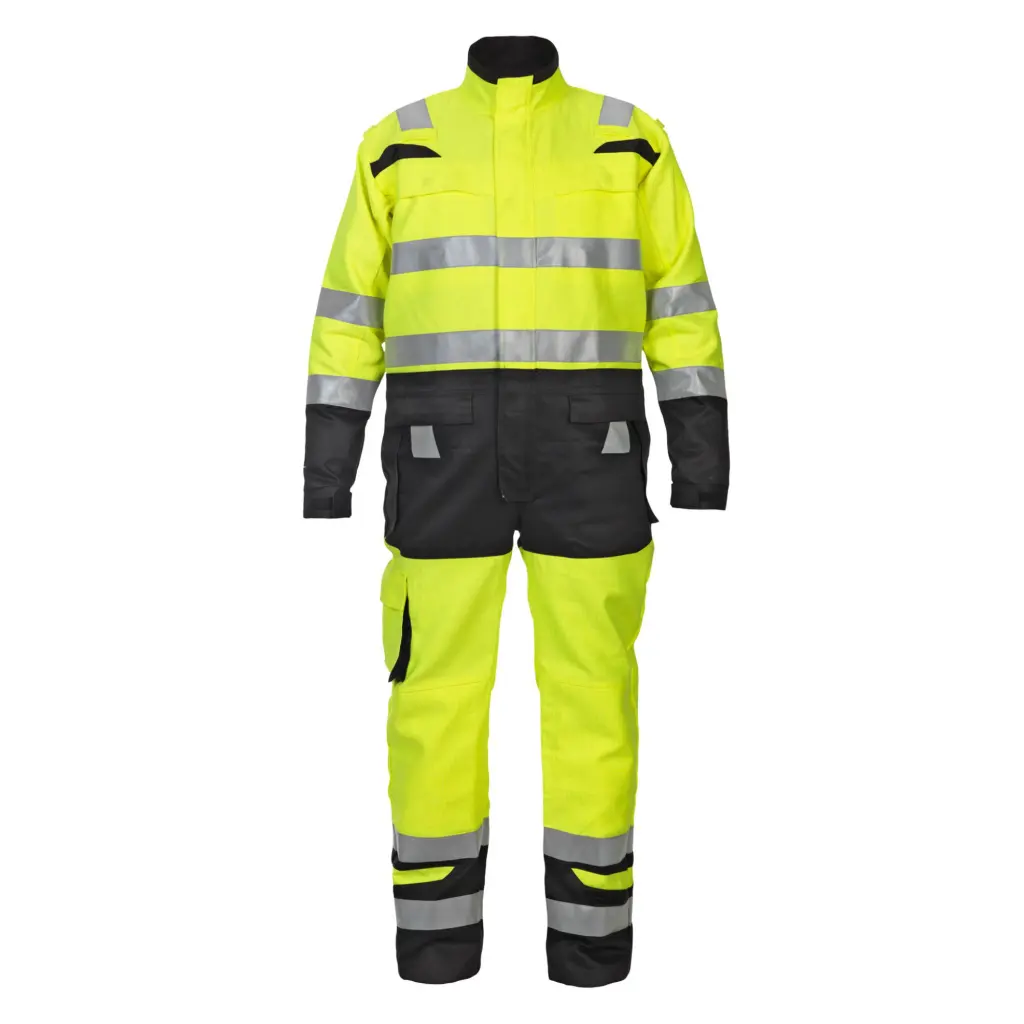 Hydrowear Hove High Visibility Two Tone Coverall Saturnyellow / Black 42