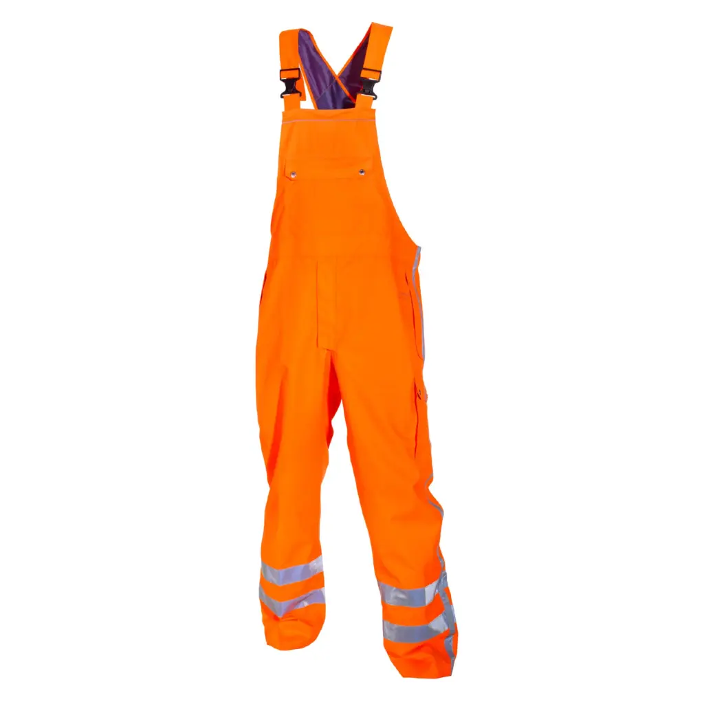 Hydrowear Utting Simply No Sweat High Visibility Waterproof Bib and Brace Orange 2XL