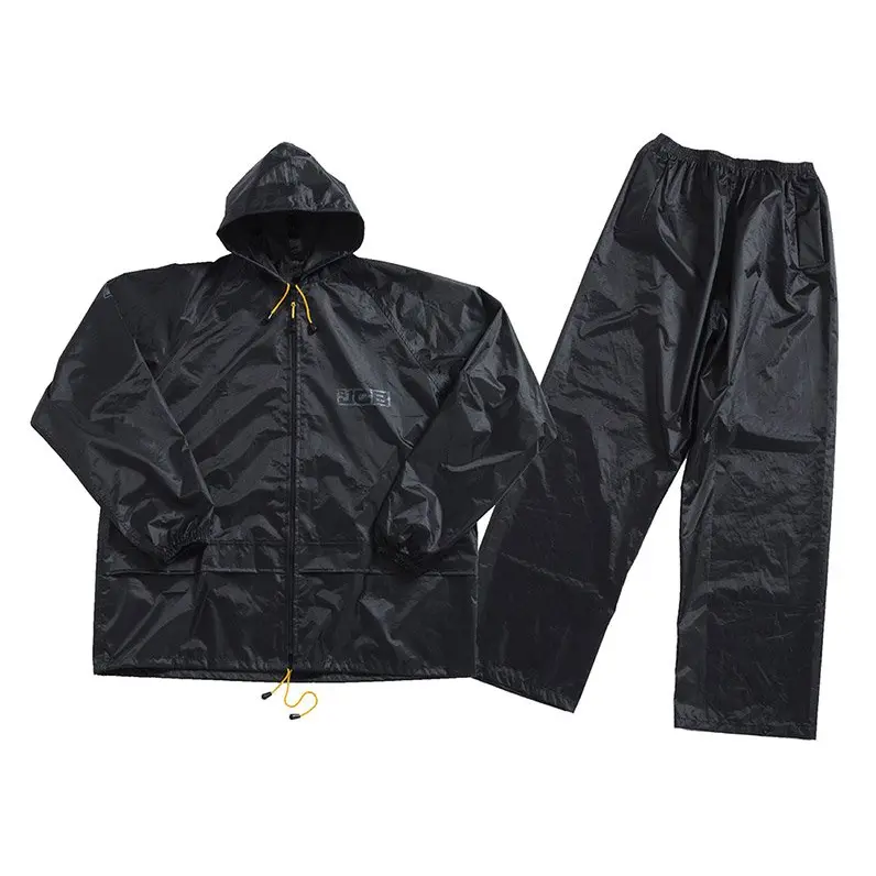JCB Black Two-Piece Rainsuit L