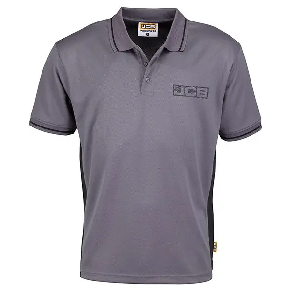JCB Trade Grey/Black Polo M