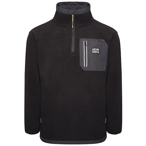JCB Trade Heavyweight 1/4 Zip Black Tech Fleece M