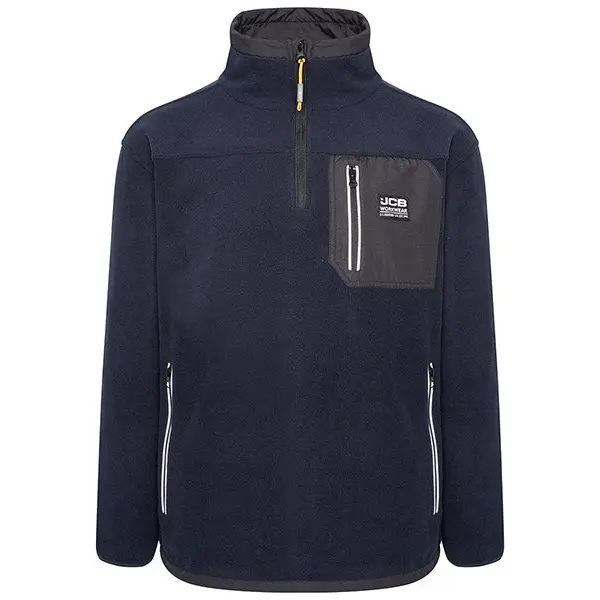 JCB Trade Heavyweight 1/4 Zip Navy Tech Fleece L
