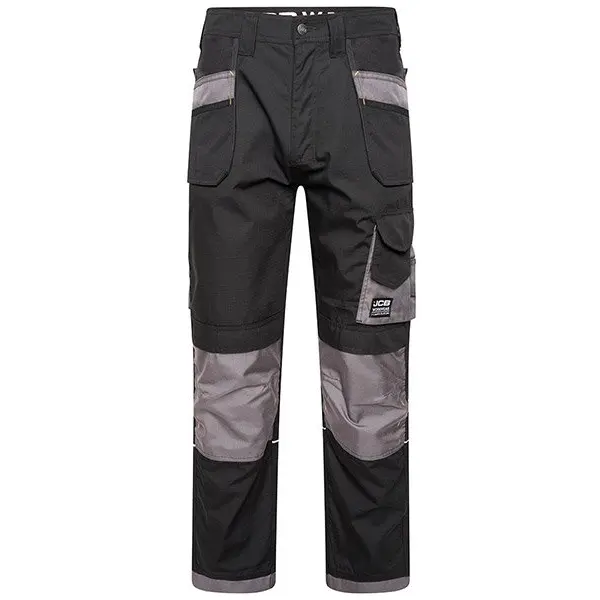 JCB Trade Plus Black/Grey Rip Stop Trouser 38