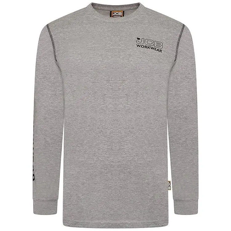 JCB Workwear Banner L/S Grey T-Shirt S