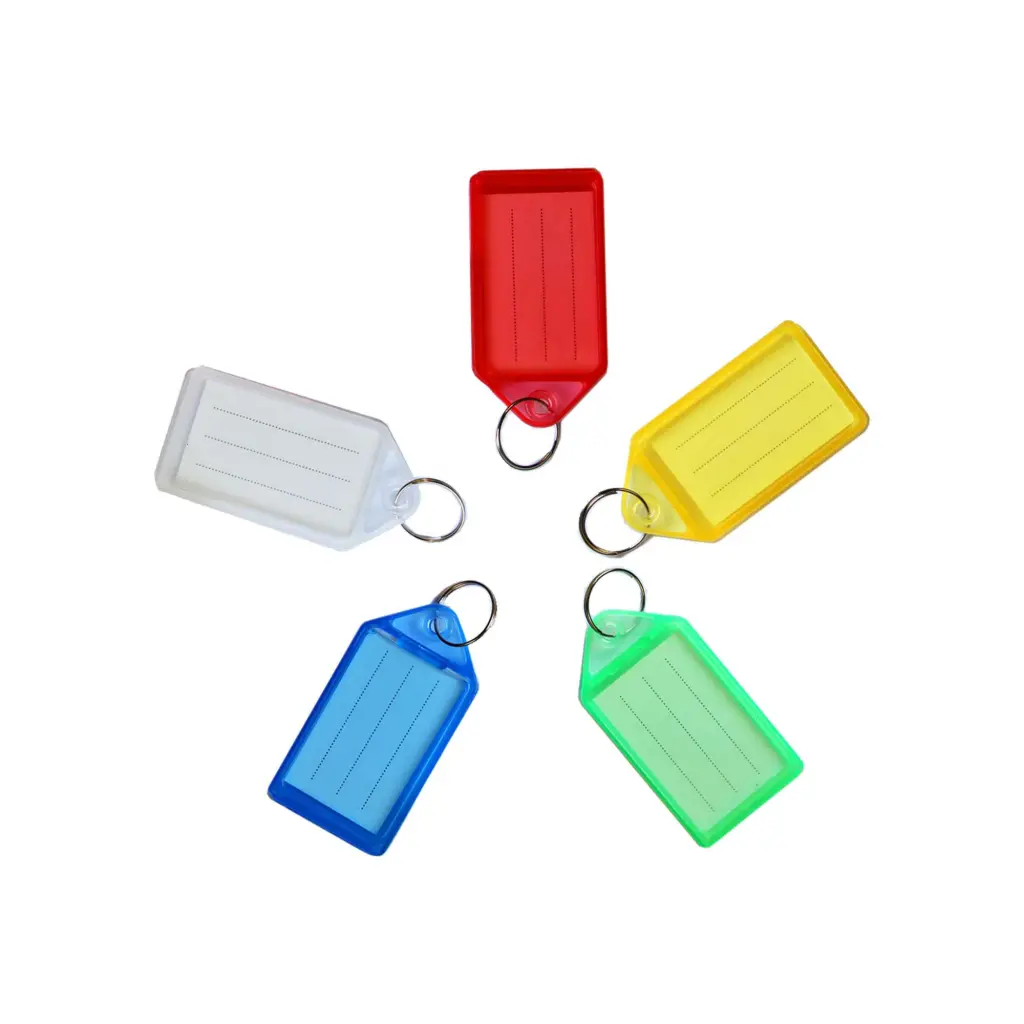 Key Tags Large Sliding Assorted Colours (71 x 37 x7) - 50pk