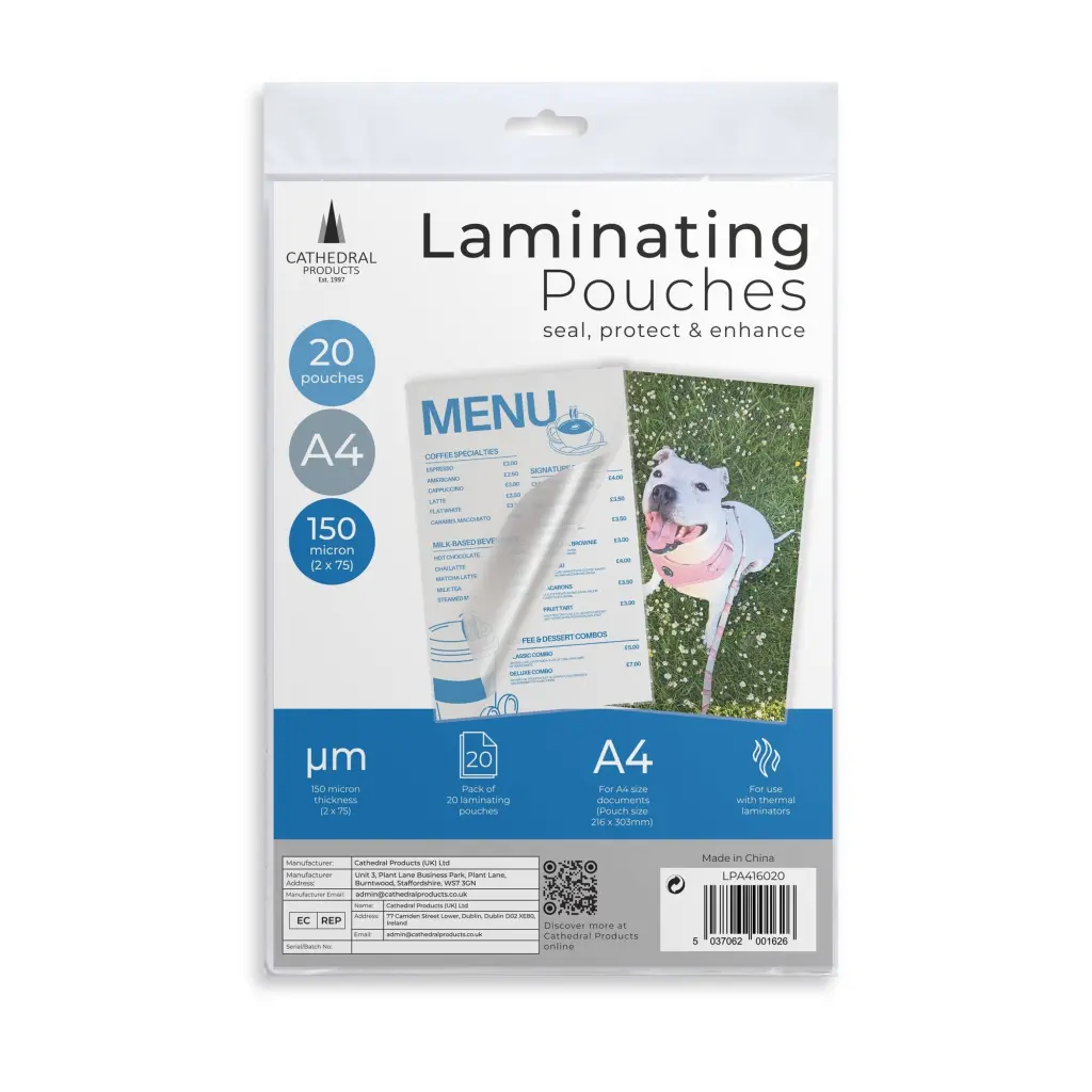Laminating Pouch A4 150 Micron - 20pk