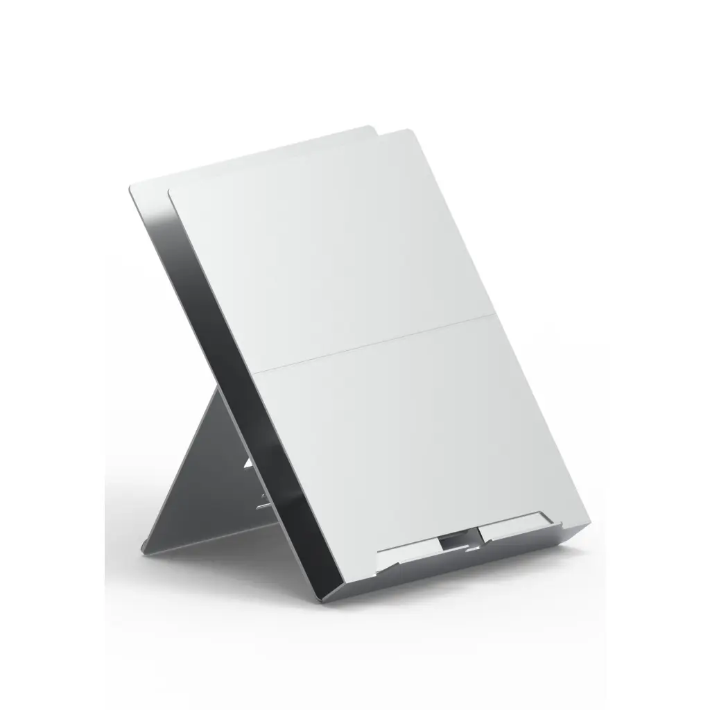 Laptop Stand with Pivotable Document Holder - Natural Aluminium