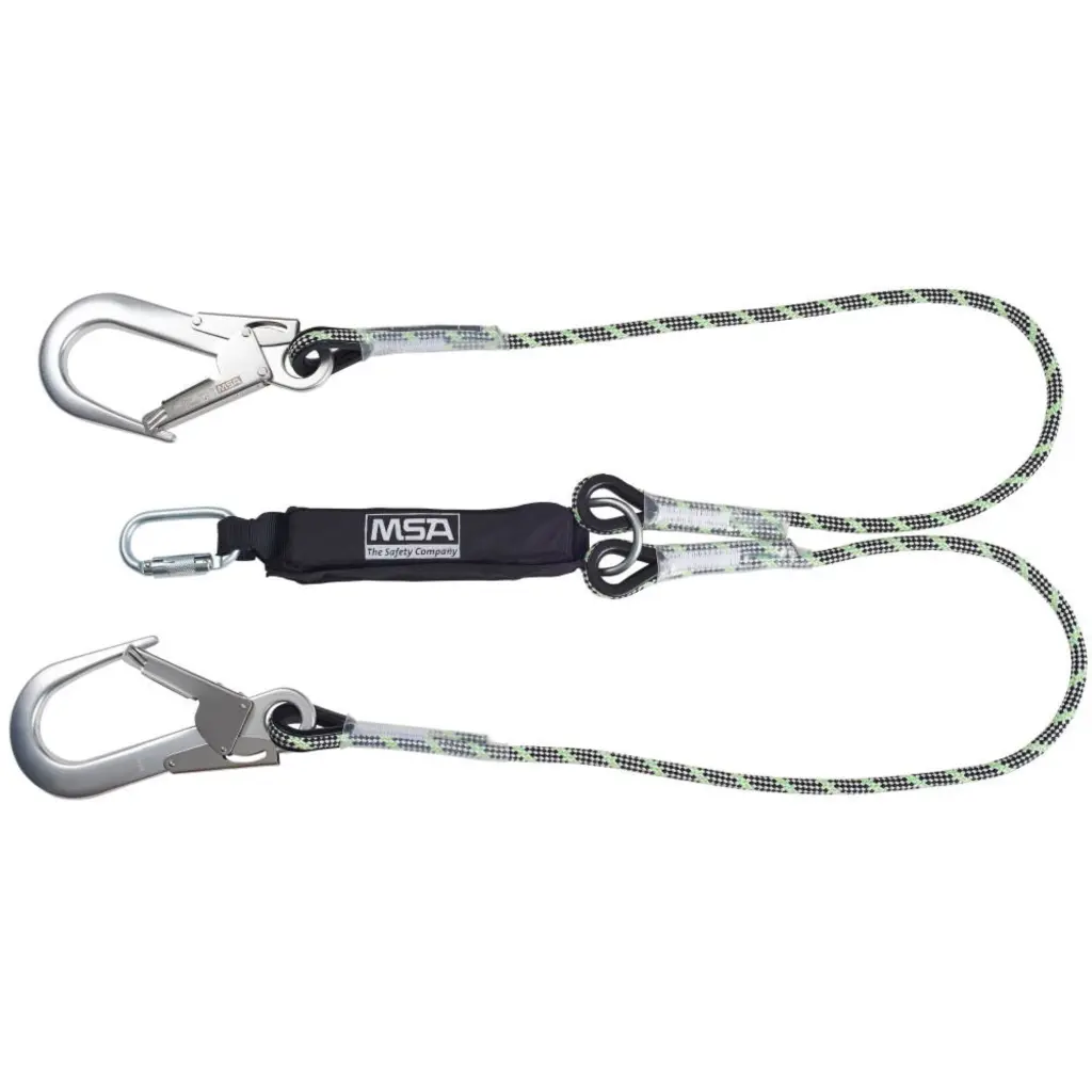 MSA Kernmantel Twin Leg Energy Absorbing Lanyard 1.8M