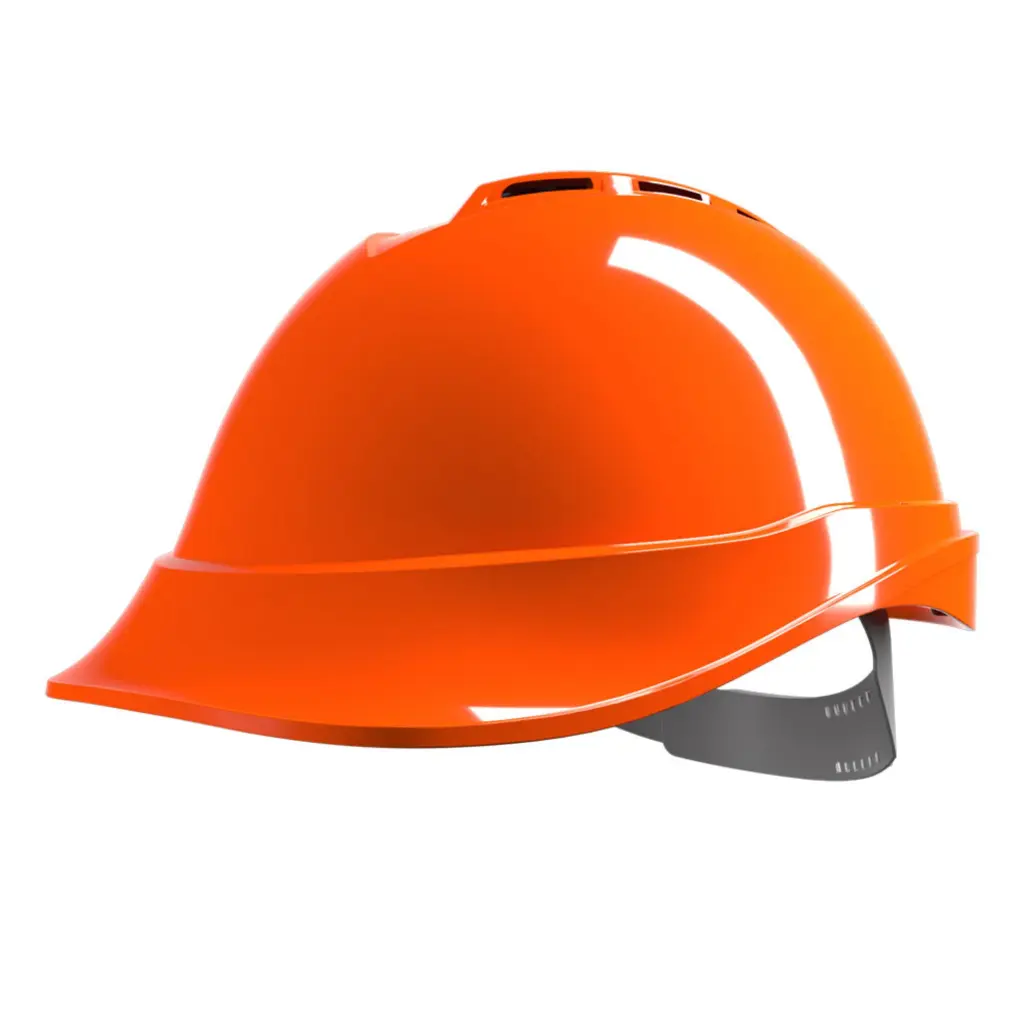 MSA V-Gard 200 Vented Safety Helmet Hi Vis Orange 