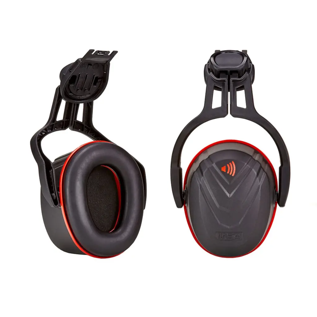 MSA V-Gard Helmet Mounted Ear Defender High Red 