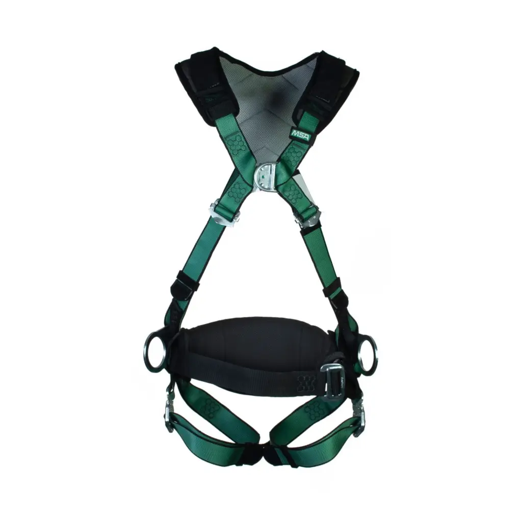 MSA XL V-Form + Back / Chest / Hip D-Ring Bayonet Harness W / W Belt XL