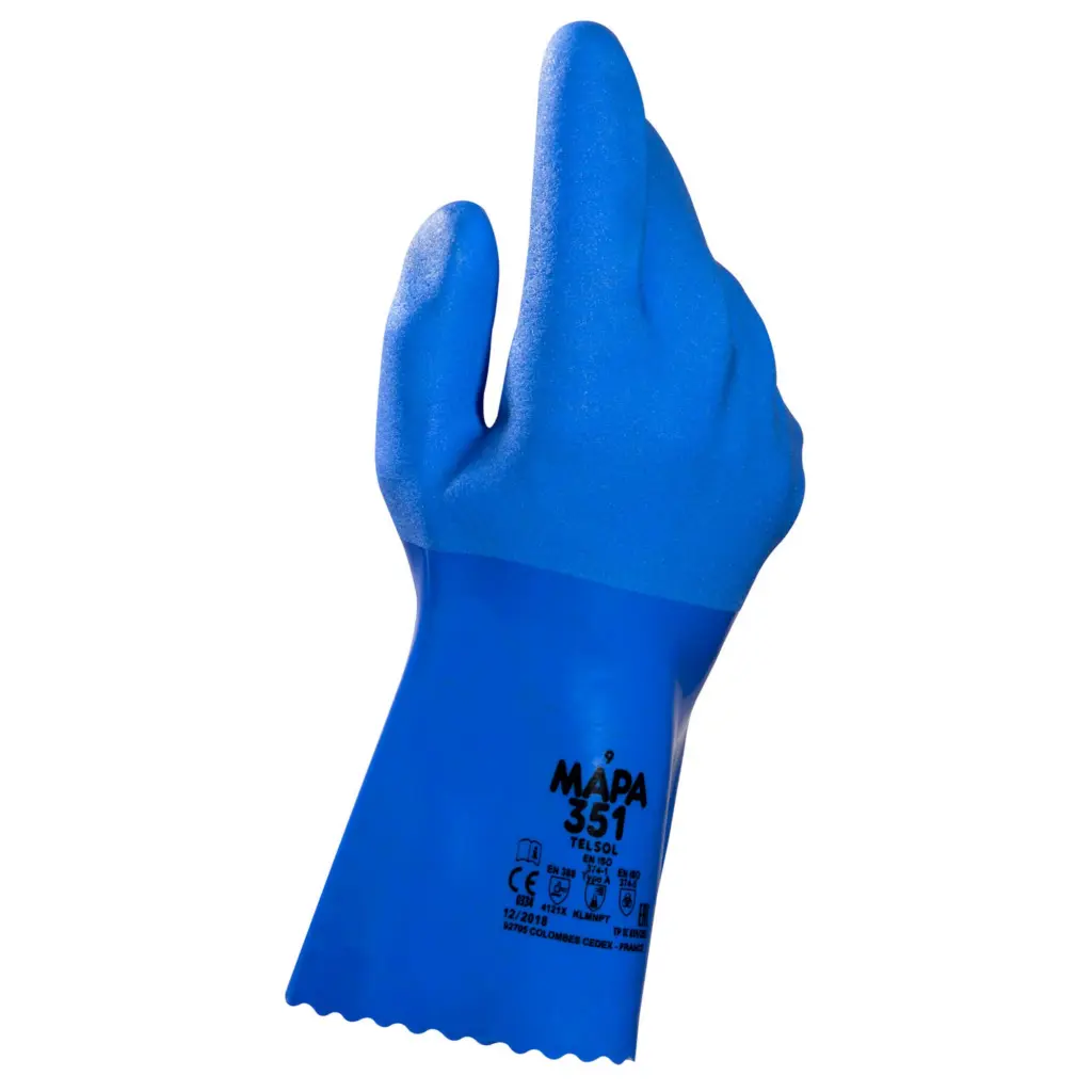 Mapa Telsol 351 Gloves Size 08 Blue (Pack of 12)