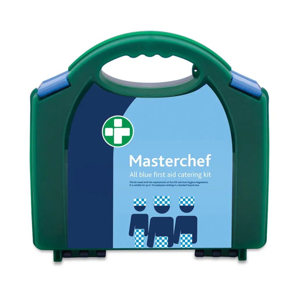 Masterchef 10 Person All Blue Catering Kit In Aura Box Green 500X250X460mm