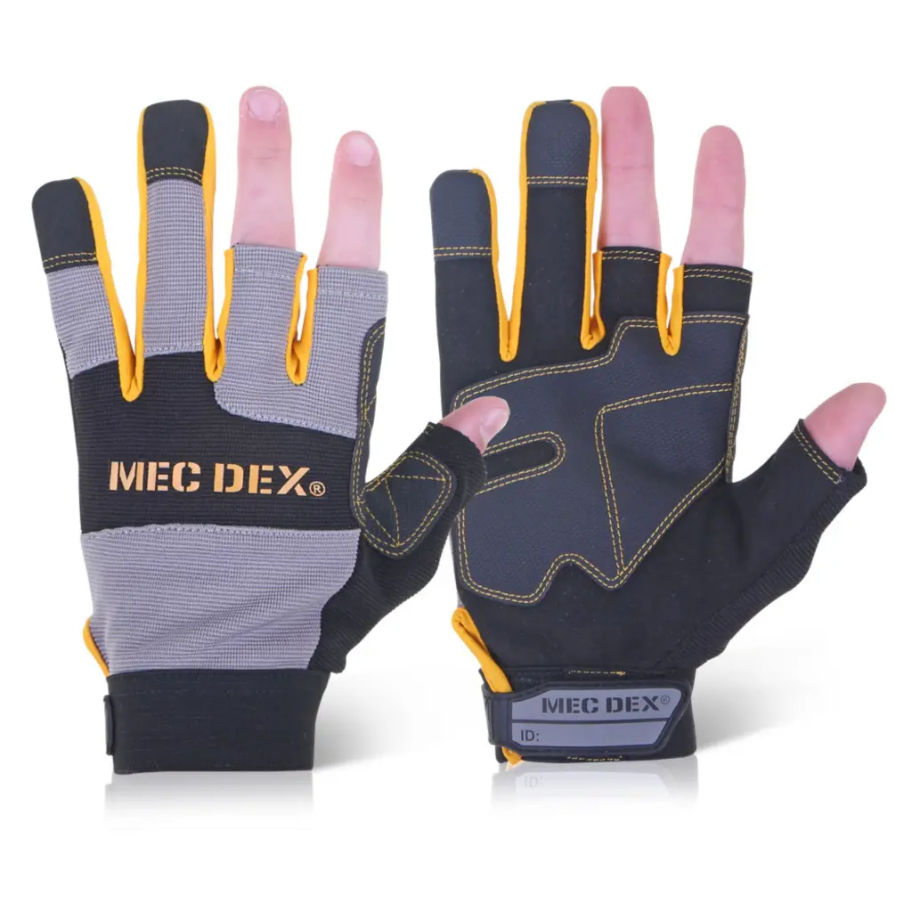 Mec Dex Work Passion Tool Mechanics Glove Grey / Gold L (Pair)