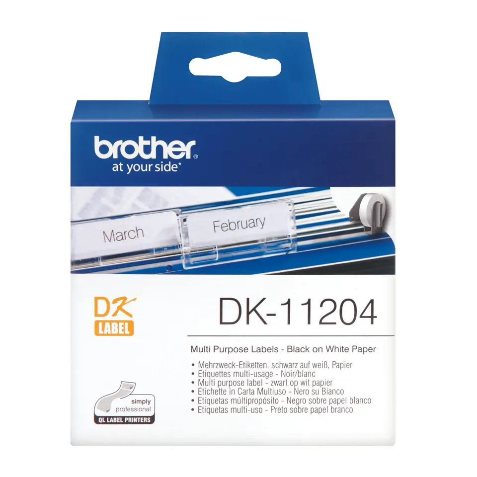 OEM Brother DK11204 Multi Purpose Label Roll 17mmx52mm 400