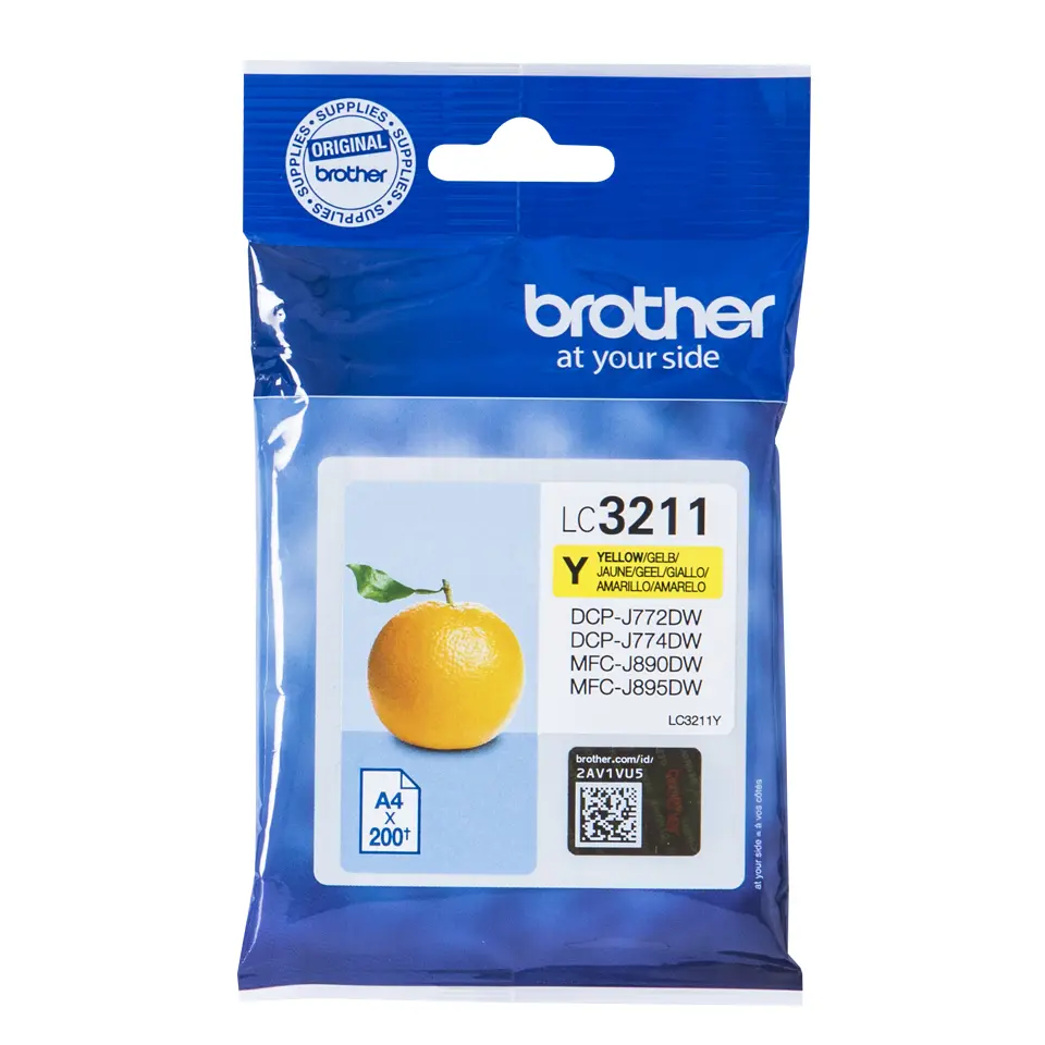 OEM Brother LC3211Y Ink Cartridge Yellow 200 Pages
