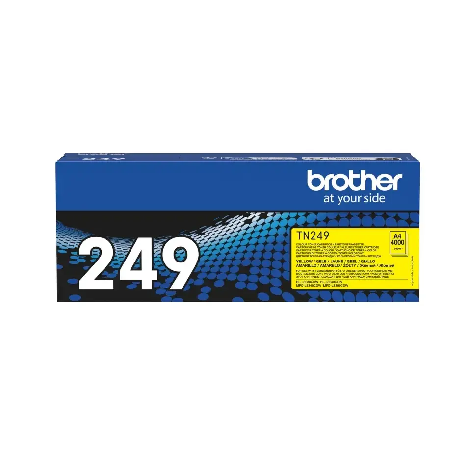 OEM Brother TN249Y Extra High Capacity Yellow Toner Cartridge - 4000 pages