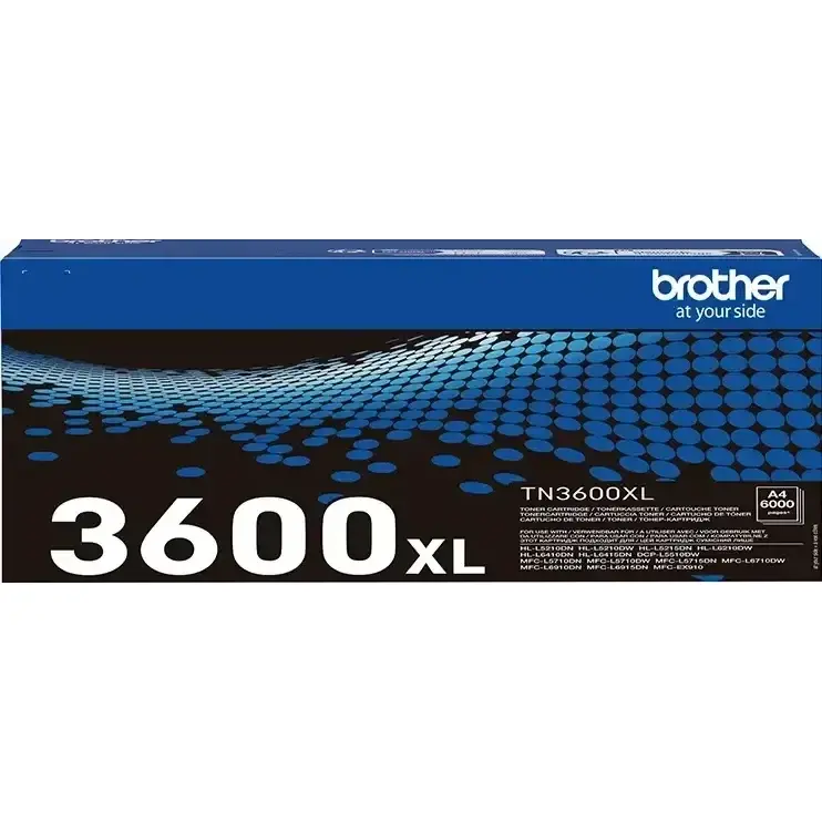 OEM Brother TN3600XL High Capacity Black Toner Cartridge - 6000 pages