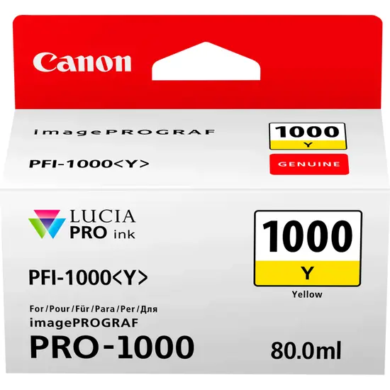 OEM Canon 0549C001 PFI-1000Y ink cart YELLOW