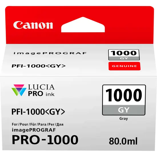 OEM Canon 0552C001 PFI-1000GY ink cart GREY