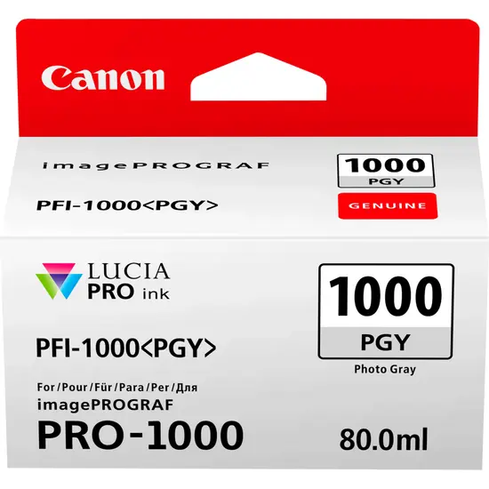 OEM Canon 0553C001 PFI-1000PGY ink cart PHOTO GREY
