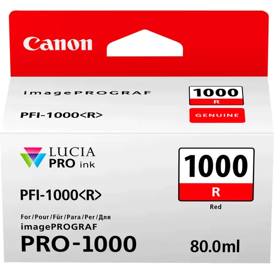 OEM Canon 0554C001 PFI-1000R ink cart RED