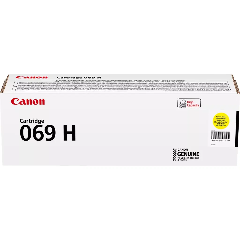 OEM Canon 5095C002 (069H) Toner Yellow High Capacity 5.5k Pages