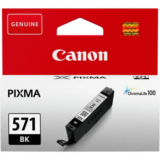 OEM Canon CLI-571BK Black Original Ink Cartridge 0385C001