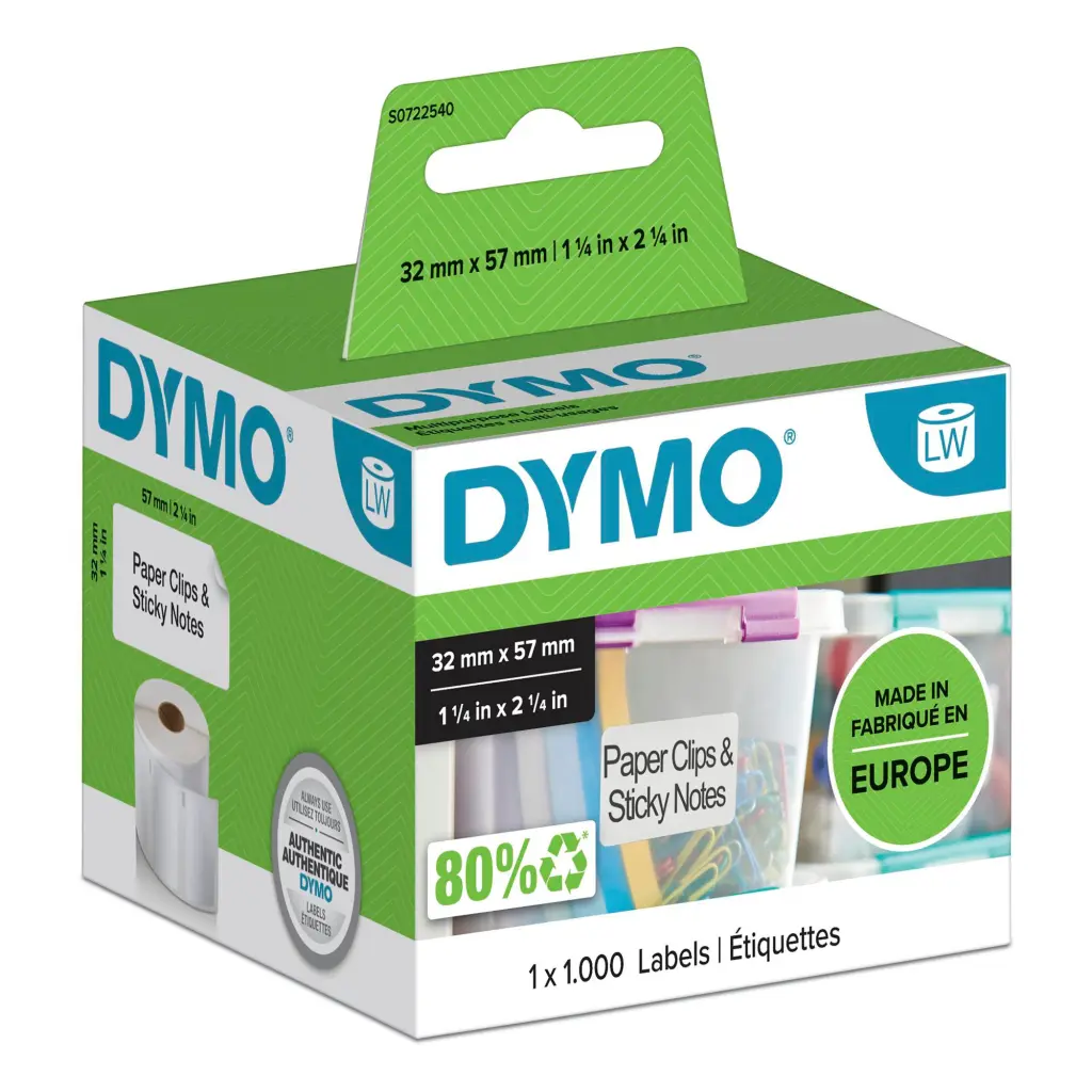 OEM Dymo 11354/S0722540 DirectLabel-etikettes 57mm x32mm for Dymo 400 Duo/60mm