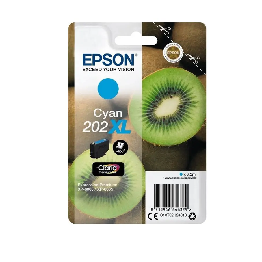 OEM Epson 202XL Cyan High Capacity Ink Cartridge C13T02H24010