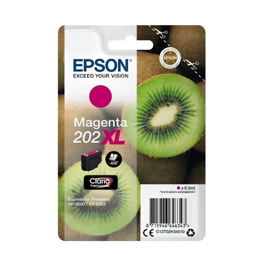 OEM Epson 202XL Magenta High Capacity Ink Cartridge C13T02H34010